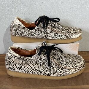 Jeffrey Campbell Calf Hair Lace Up Shoes Sz 10 Leopard Spain Oxford Durby Animal